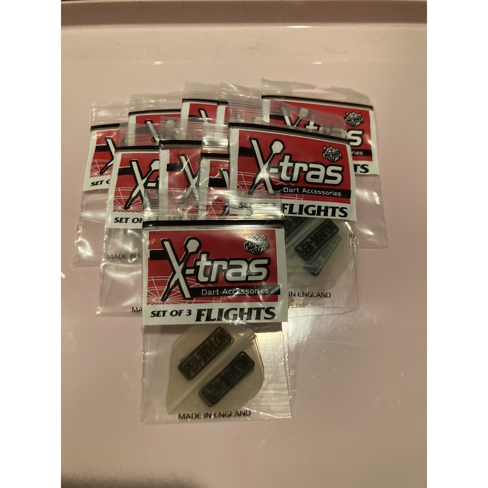 Clear PENTATHLON Dart Flights: 10 Sets Of 3 Each